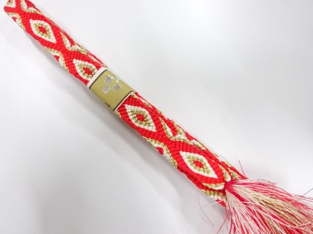 未使用品　正絹　手組帯締め